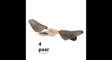 Storage Solutions schoenspanners - 8x stuks - grijs - metalen veer - kunststof - maat 37 tot 48