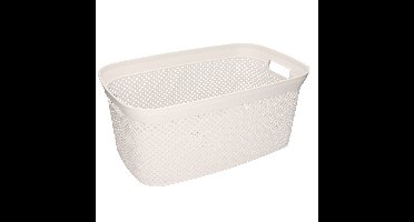 Storage Solutions wasmand - 35 liter - wit - 54 x 34 x 23 cm - Kunststof - Draagmand