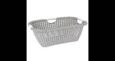 Storage Solutions wasmand - grijs - 26 liter - kunststof - 40 x 60 x 22 cm - Draagwasmand