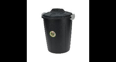 Storage Solutions wasmand met deksel - 23 liter - zwart - kunststof