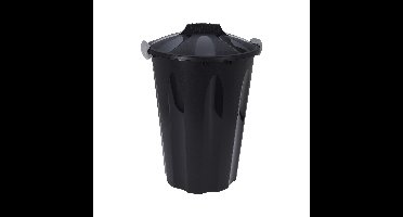 Storage Solutions wasmand met deksel - 40 liter - zwart - kunststof