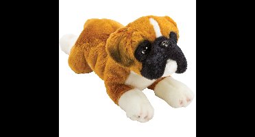 Suki gifts Boxer Honden knuffel - 34 cm - huisdieren - knuffelbeesten - pluche