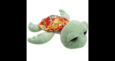 Suki Gifts pluche zeeschildpad Jules knuffeldier - cute eyes - lichtgroen - 14 cm