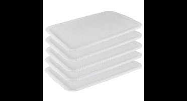Sunware deksel voor Sigma Home opbergbakken 45L - 6x - kunststof - 39 x 60 x 1,5 cm - wit