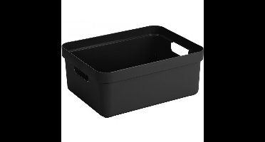 Sunware Opbergbox Sigma - kunststof - zwart - 24 liter - Opbergbakken/opbergers