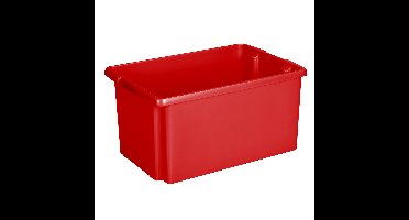 Sunware opslagbox Nesta - kunststof - 51 liter - rood - 59 x 39 x 29 cm - stapelbaar
