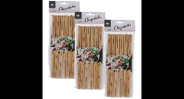 Sushi eetstokjes/chopsticks - 72x paar - bamboe hout naturel - Chinees/japans