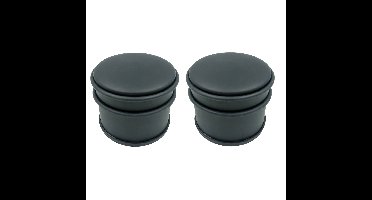 Svenska Living Deurstopper - 2x - rond - mat zwart - 10 x 8 cm - 1 kg
