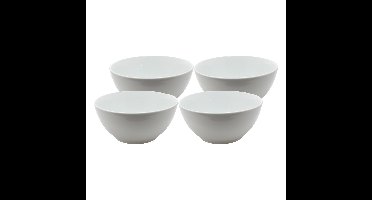 Svenska Living Kommetjes/schaaltjes - 4x - dessert/ontbijt - D18 cm - wit
