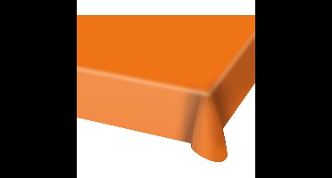 Tafelkleed - oranje - 130 x 180 cm - plastic - tafellaken - versiering - feesttafelkleden