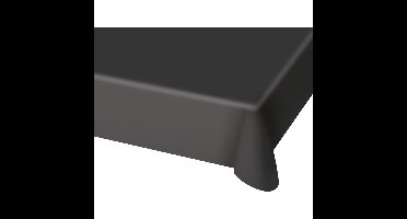 Tafelkleed - zwart - 130 x 180 cm - plastic - tafellaken - versiering - feesttafelkleden