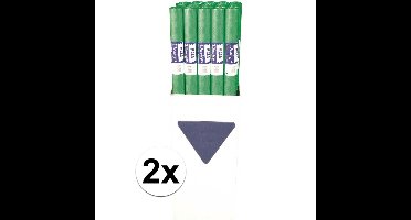 Tafellaken/tafelkleed rol papier - 2x - 800 x 120 cm - groen - Lange tafels - Damast papier