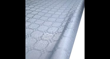 Tafellaken/tafelkleed rol papier - 700 x 118 cm - zilver - Lange tafels - Damast papier
