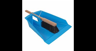 Talen Tools Stoffer en blik - blauw - XXL - tuinafval/blad
