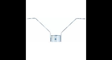 Talentools Stokhouder - metaal - 3,3 x 18,5 x 7,2 cm - voor bezemstelen van D30 mm