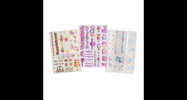 Tattoos metallic 75x voor meisjes