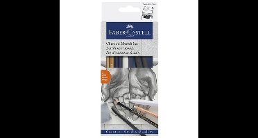 Tekenen met houtskool set - 7 delig - creatief hobby speelgoed
