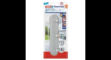 Tesa Powerstrips chroom hakenrek large 3-haaks - Klussen - Huishouden - Verwijderbare haken