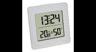 TFA Dostmann digitaal weerstation - zilver - hygrometer - thermometer - voor binnen