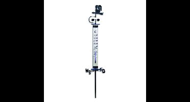 TFA Tuin Thermometer - met windwijzer - 138 cm - buiten thermometer - RVS