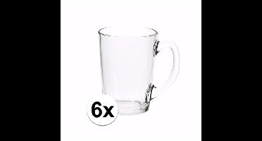 Theeglazen/bekers basic 6 stuks 320 ml