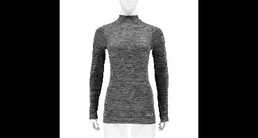 Thermo shirt zwart melange lange mouw voor dames