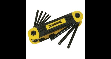 Torx sleutelset 8-delig - staal - T9 t/m T40 - uitklapbaar - torx sleutels zakmes model