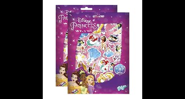 Totum Disney Princess auto raamstickers - 90x stuks - prinsessen thema - voor kinderen