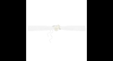 Trouwauto organza lint Rozen - Bruiloft - creme - 2x stuks - just married