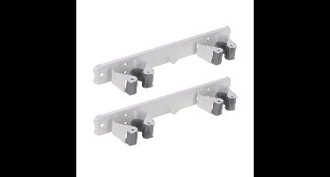 Tuin gereedschap houders/klemmen - rail met 4x stuks klemmen - voor stelen - opbergsysteem