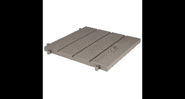 Tuintegel/terrastegel - taupe - kunststof - weerbestendig - 38 x 38 cm - vlonder vloertegels