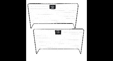 Umbro Voetbaldoel - 2x - metaal - zwart/wit - 182 x 122 x 61 cm - voetbalgoal groot