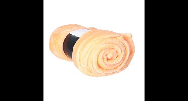 Unique Living Plaid - fleece deken - perzik oranje - polyester - 130 x 180 cm
