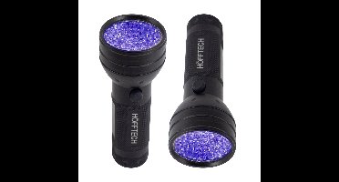 UV Zaklamp - 2x - 51 leds - aluminium - blacklight / vals geld / urine