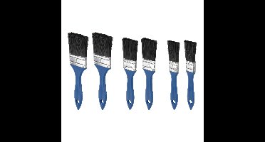 Verfkwasten set plat - set van 6x stuks - 25/38/50 mm waterbasis en oliebasis verf