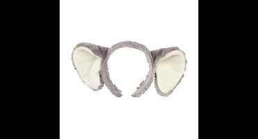 Verkleed diadeem met oortjes - Olifant - dierenpak - kinderen - grijs