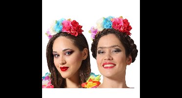 Verkleed diadeem/tiara - bloemen - Day of the dead - Hawaii thema - Halloween/Carnaval