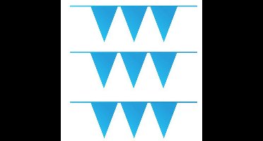 Vlaggenlijn - 3x - blauw - 10 meter - kunststof - slingers