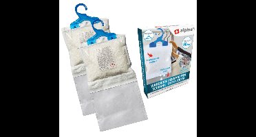 Vochtonttrekker Kledingkast - 2x - Incl. hanger - tegen schimmelvorming - bestrijd condens - vochtva