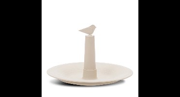 Voederschaal Goldfinch - ivoor wit - 32 x 22 cm - kunststof - staand - demonteerbaar - tuinaccessoir