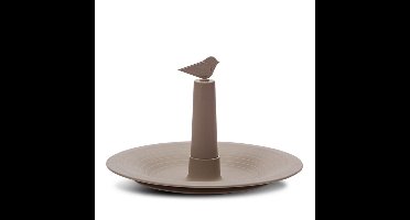 Voederschaal Goldfinch - taupe - 32 x 22 cm - kunststof - staand - demonteerbaar - tuinaccessoires