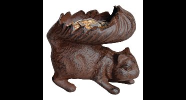 Voerbakje vogel - L13 cm - polystone - eekhoorn - eetschaal - tuin