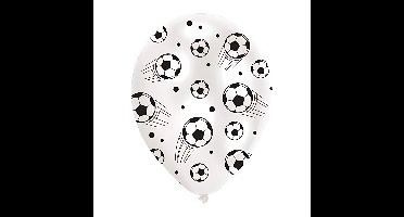Voetbal ballonnen - 6x - 27,5 cm - voetballen thema - versiering