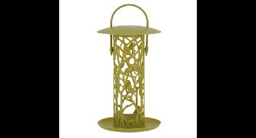 Vogel voedersilo met tray voor vetbollen groen kunststof 27 cm