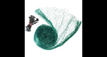 Vogelnet/vijvernet - groen - polyethylene - 3 x 4 meter - moestuin beschermnet