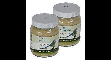 Vogelpindakaas met noten 330 gram in een pot