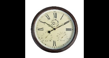 Wandklok met thermometer en luchtvochtigheidmeter voor buiten 38 cm