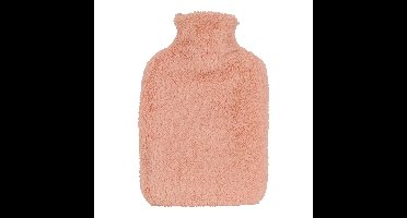 Warmwaterkruik - met extra zachte hoes - koraalroze - 1,75L - kruik