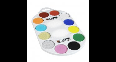 Waterbasis schmink palet 12 kleuren
