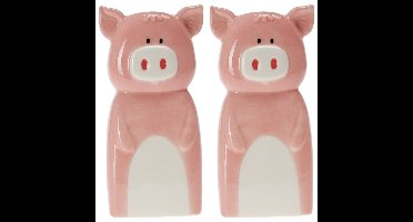 Waterverdamper radiator - 2x - varken - kunststeen - kinderkamer - 18 cm - luchtbevochtiger